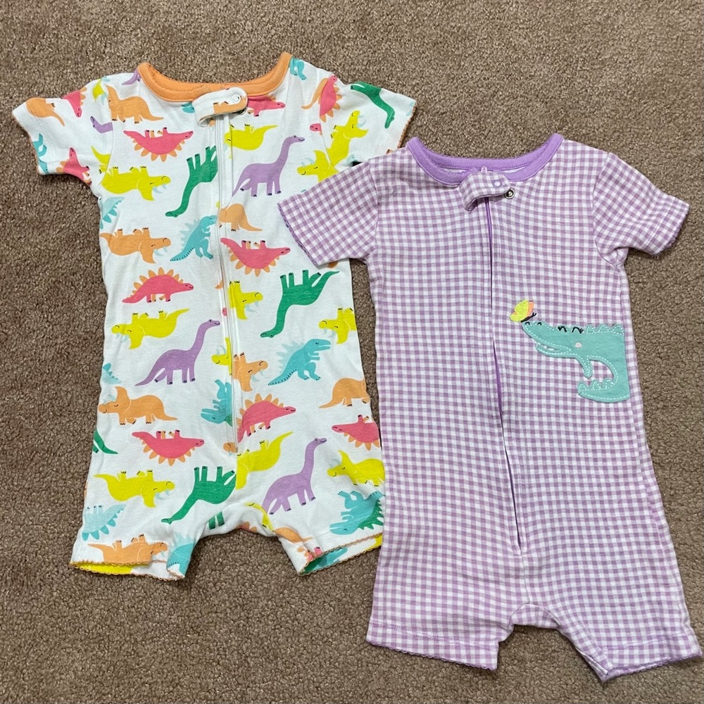 Carter’s Snug Fit Romper PJs - 18m 2 pack